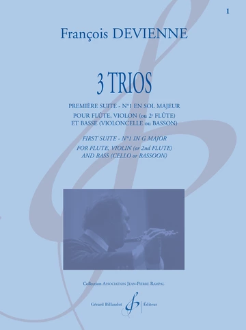 3 Trios. Première suite n° 1 en sol majeur Visuel